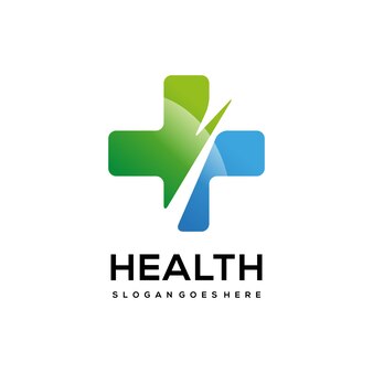 Modelo de logotipo cruz de cuidados de saúde e cartão de visita