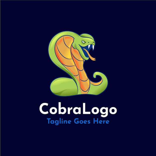 Vetor grátis modelo de logotipo da cobra criativa