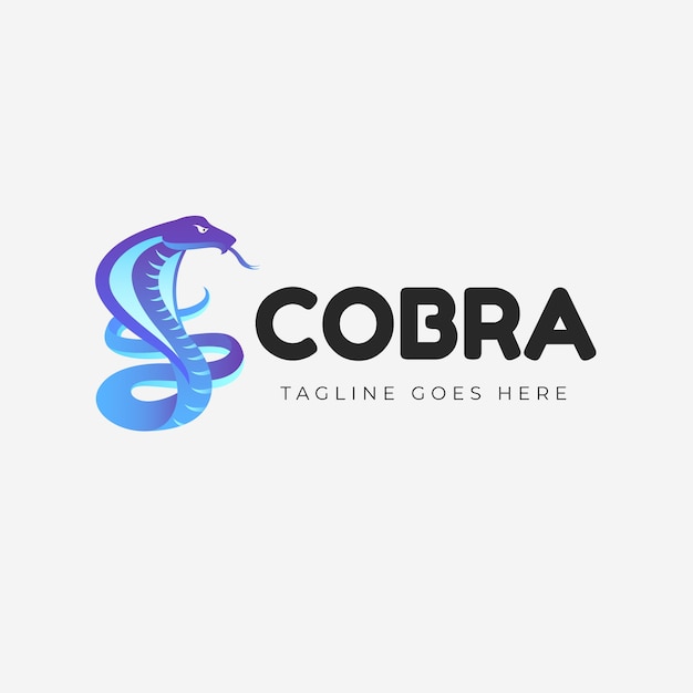 Modelo de logotipo da cobra criativa