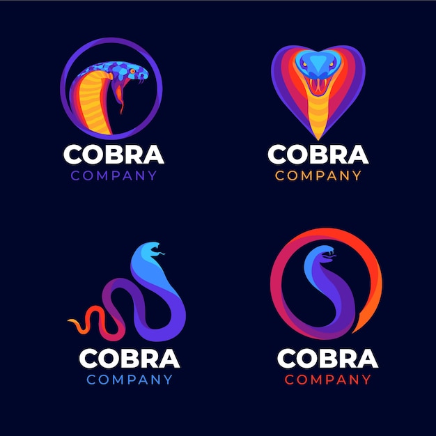 Vetor grátis modelo de logotipo da cobra criativa