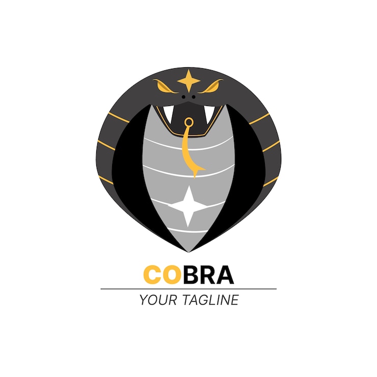 Vetor grátis modelo de logotipo da cobra criativa