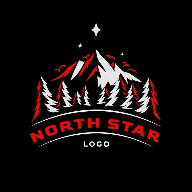 Modelo de logotipo da Estrela do Norte
