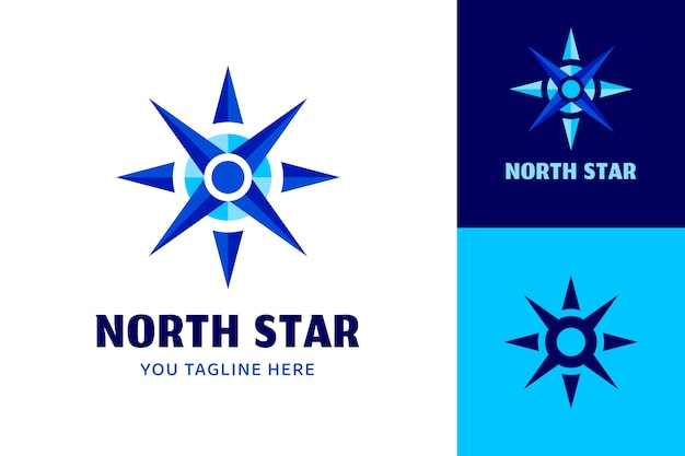 Vetor grátis modelo de logotipo da estrela do norte