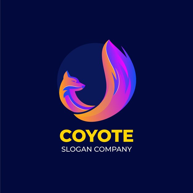 Modelo de logotipo da marca Coyote