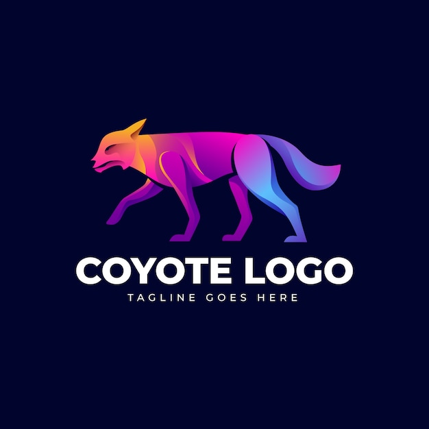 Modelo de logotipo da marca Coyote