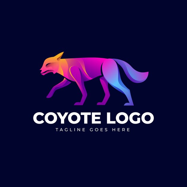Modelo de logotipo da marca Coyote
