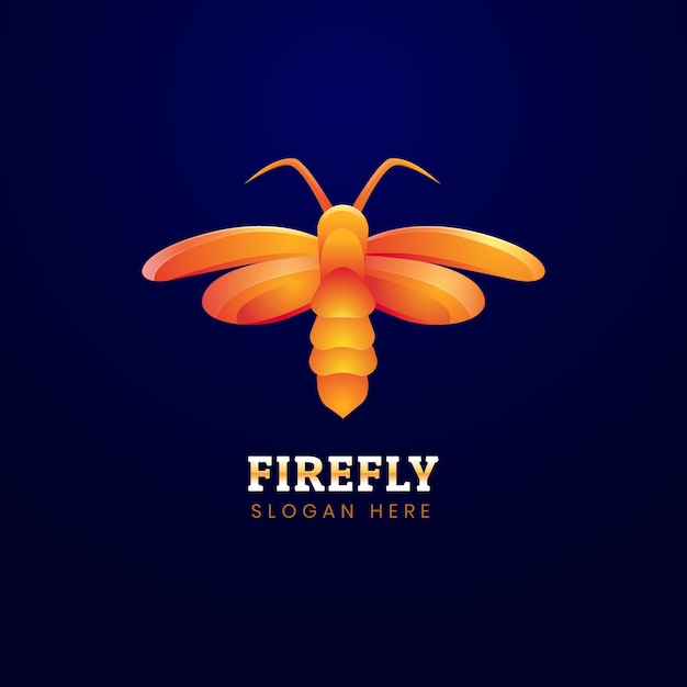 Vetor grátis modelo de logotipo da marca firefly