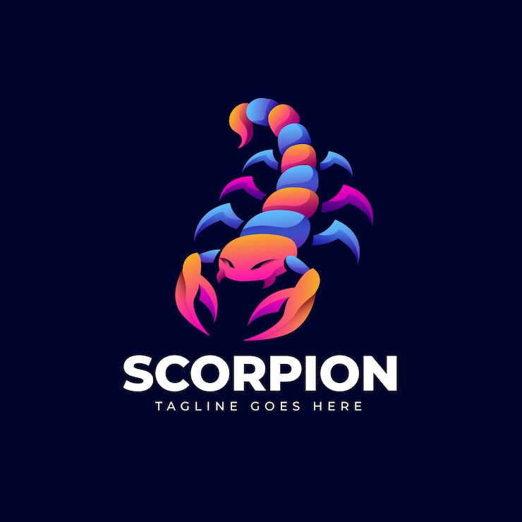 Vetor grátis modelo de logotipo da marca scorpion
