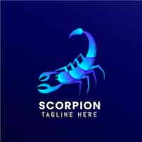Vetor grátis modelo de logotipo da marca scorpion