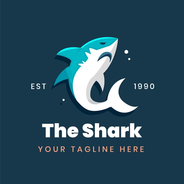 Modelo de logotipo da marca Shark