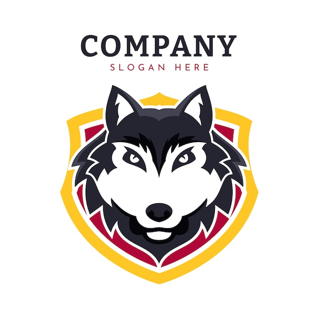 Modelo de logotipo da marca wolfpack