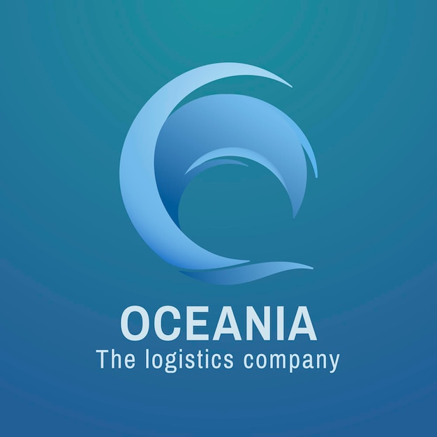 Modelo de logotipo da onda do oceano, negócio de água, vetor gráfico animado