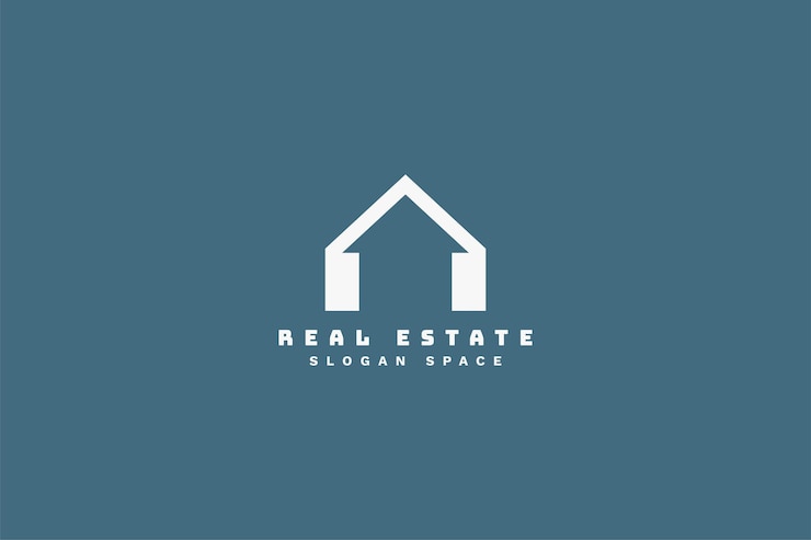 Vetor grátis modelo de logotipo de arquitetura de casa imobiliária