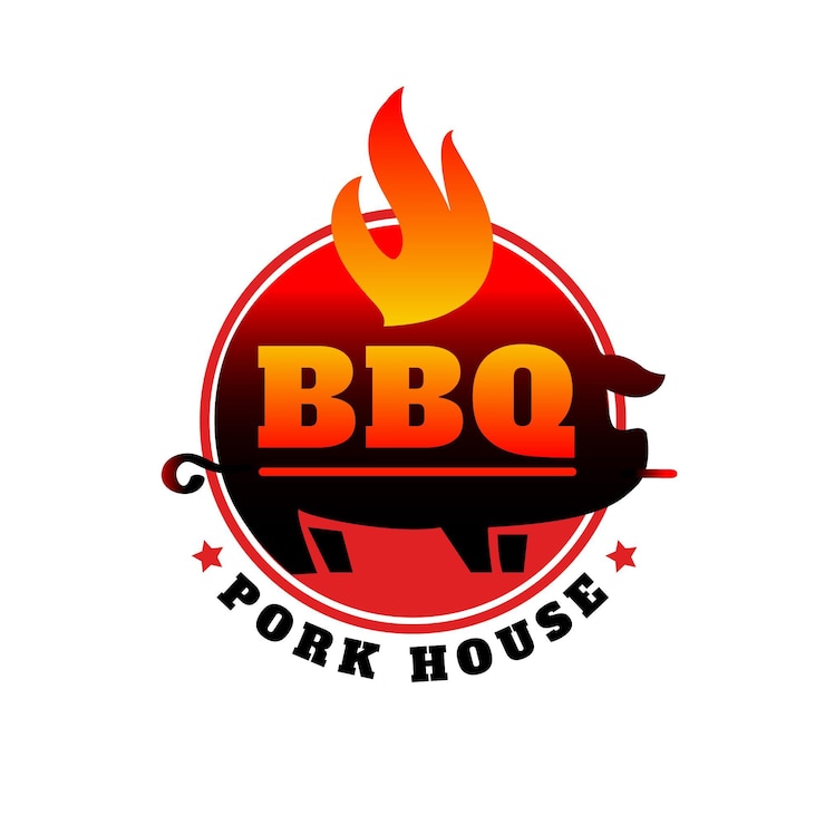 Vetor grátis modelo de logotipo de churrasco criativo