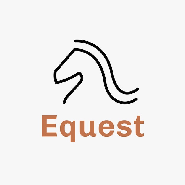 Vetor grátis modelo de logotipo de clube equestre, negócios de equitação, vetor de design moderno