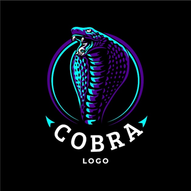 Modelo de logotipo de cobra desenhado à mão