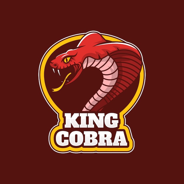 Vetor grátis modelo de logotipo de cobra desenhado à mão