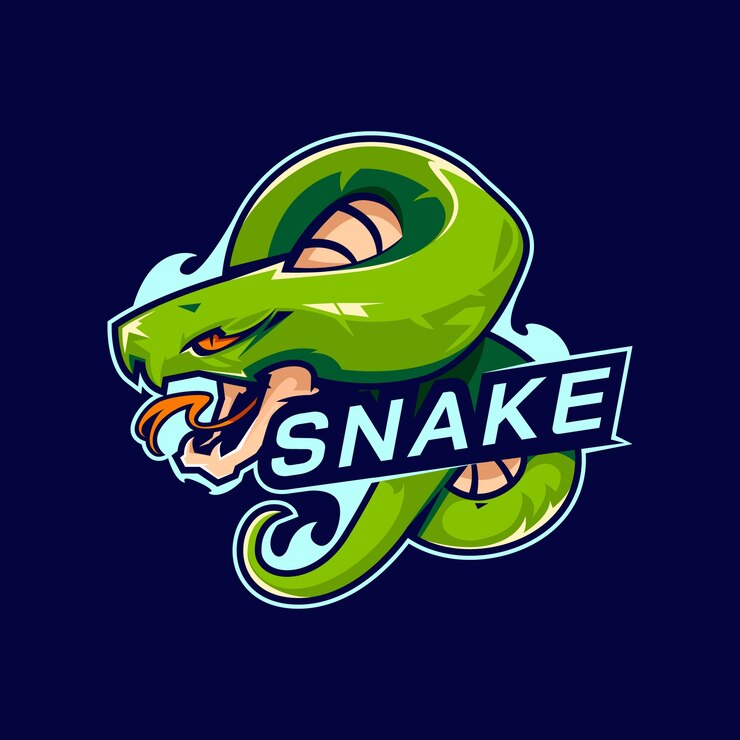 Vetor grátis modelo de logotipo de cobra desenhado à mão