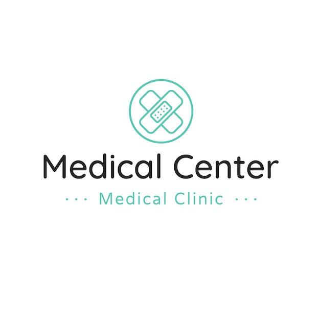 Vetor grátis modelo de logotipo de consultório médico