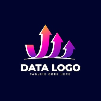 Modelo de logotipo de dados criativos