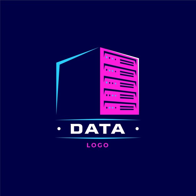 Modelo de logotipo de dados desenhado à mão
