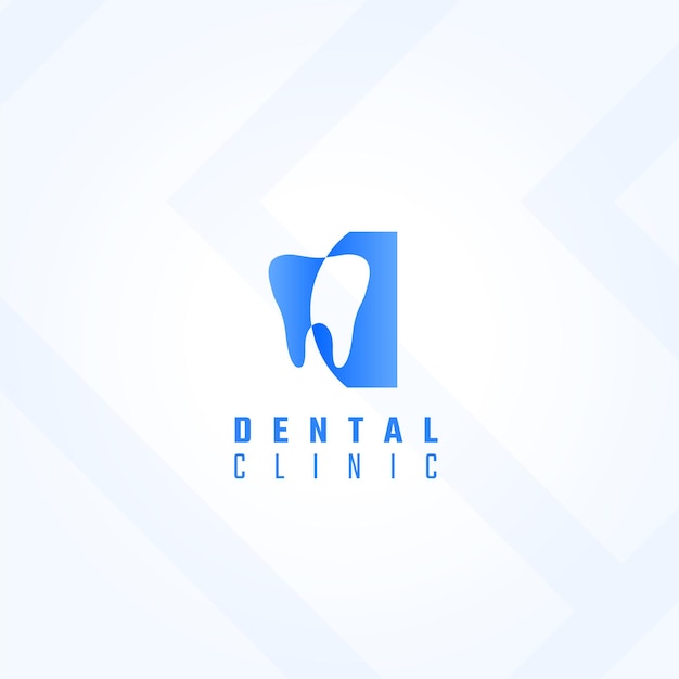 Modelo de logotipo de dentes de clínica odontológica criativa