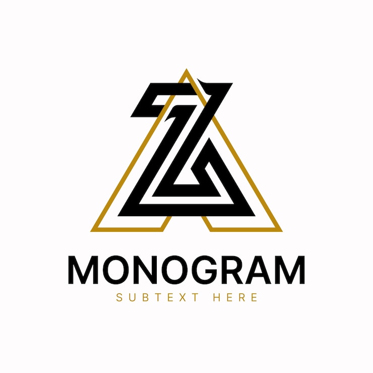 Vetor grátis modelo de logotipo de design plano az ou za