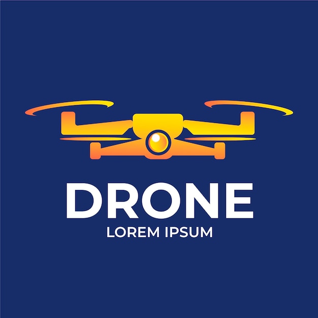 Vetor grátis modelo de logotipo de drone criativo