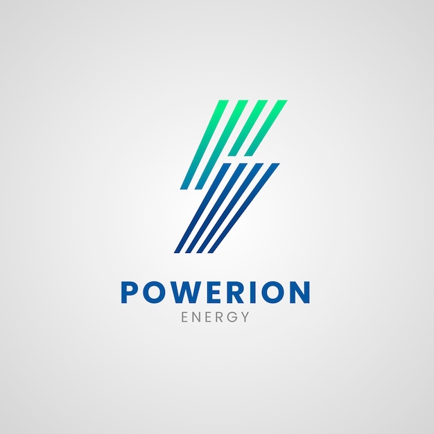 Modelo de logotipo de energia gradiente