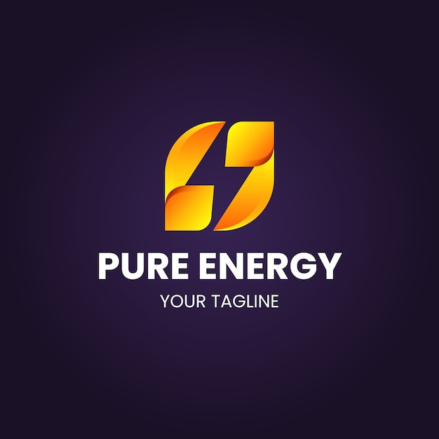 Modelo de logotipo de energia gradiente