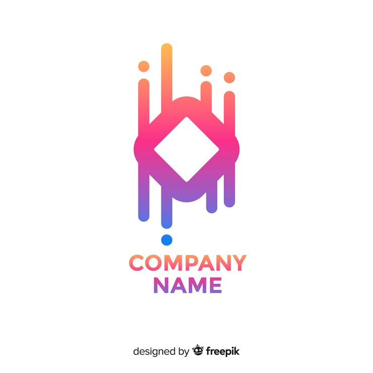 Vetor grátis modelo de logotipo de gradiente com forma abstrata