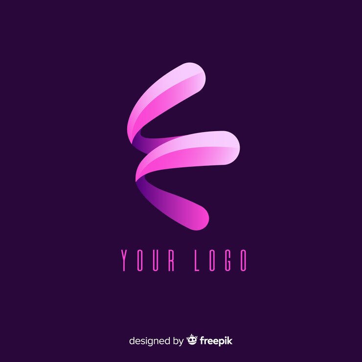 Vetor grátis modelo de logotipo de gradiente com forma abstrata