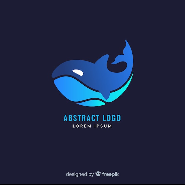 Modelo de logotipo de gradiente com forma abstrata