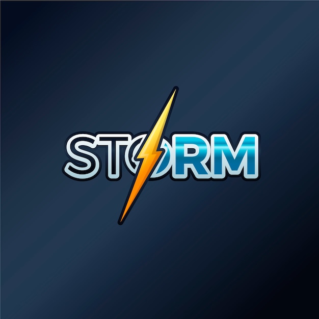 Modelo de logotipo de gradiente de tempestade