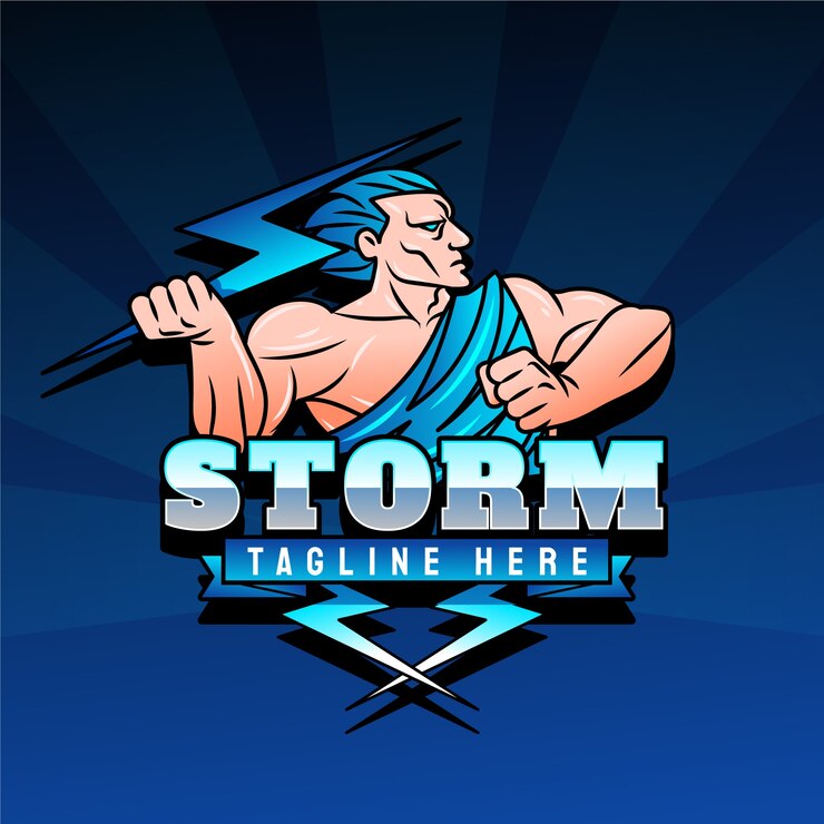 Vetor grátis modelo de logotipo de gradiente de tempestade
