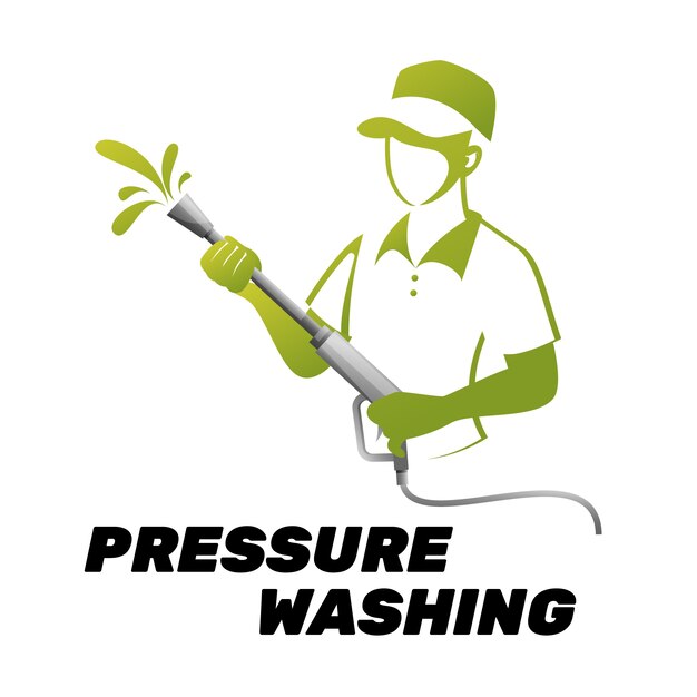 Modelo de logotipo de lavagem a pressão