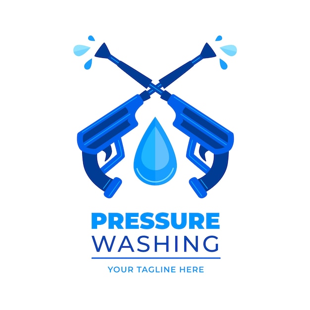 Modelo de logotipo de lavagem a pressão
