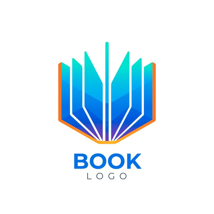 Vetor grátis modelo de logotipo de livro gradiente