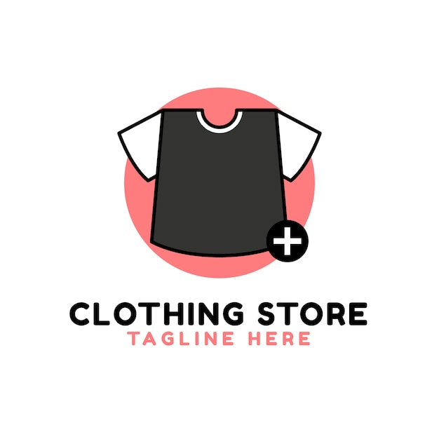 Vetor grátis modelo de logotipo de loja de roupas desenhadas à mão