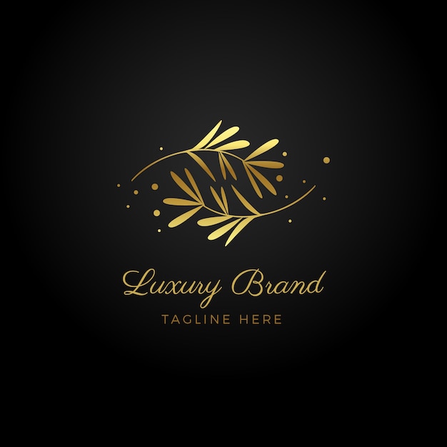 Modelo de logotipo de luxo gradiente