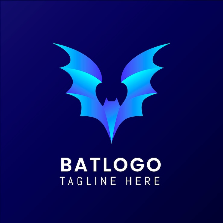 Vetor grátis modelo de logotipo de morcego de marca