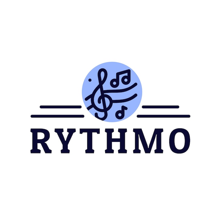 Vetor grátis modelo de logotipo de música