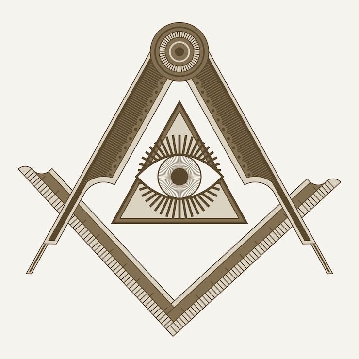 Vetor grátis modelo de logotipo de pedreiro desenhado à mão