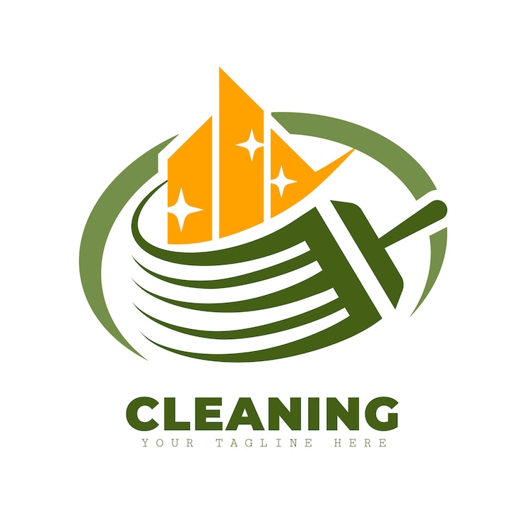 Vetor grátis modelo de logotipo de serviço de limpeza