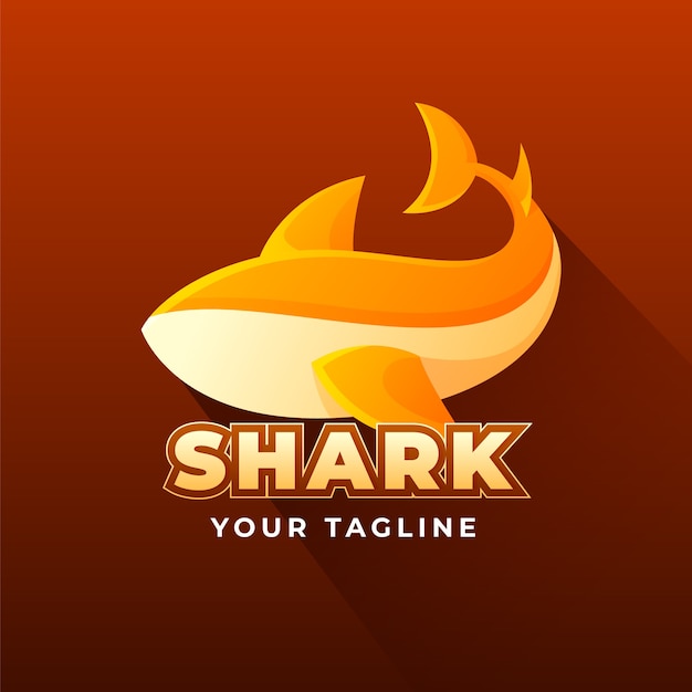 Vetor grátis modelo de logotipo de shark criativo em gradiente