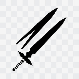 Modelo de logotipo de símbolo vetorial de item de jogo de espada