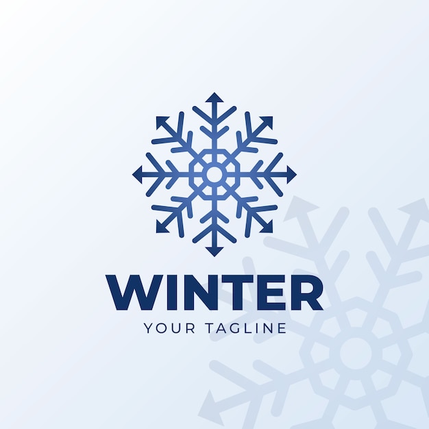 Modelo de logotipo de temporada de inverno realista