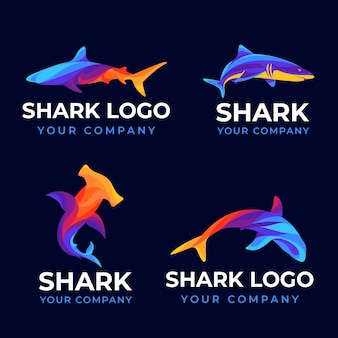 Modelo de logotipo de tubarão criativo