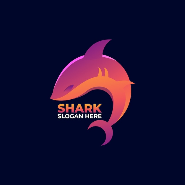 Modelo de logotipo de tubarão criativo