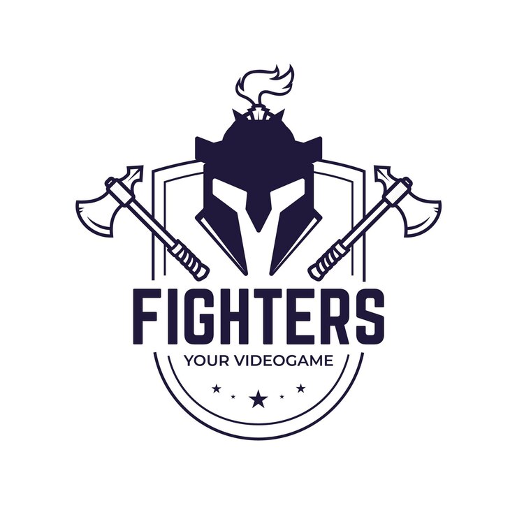 Vetor grátis modelo de logotipo de videogame